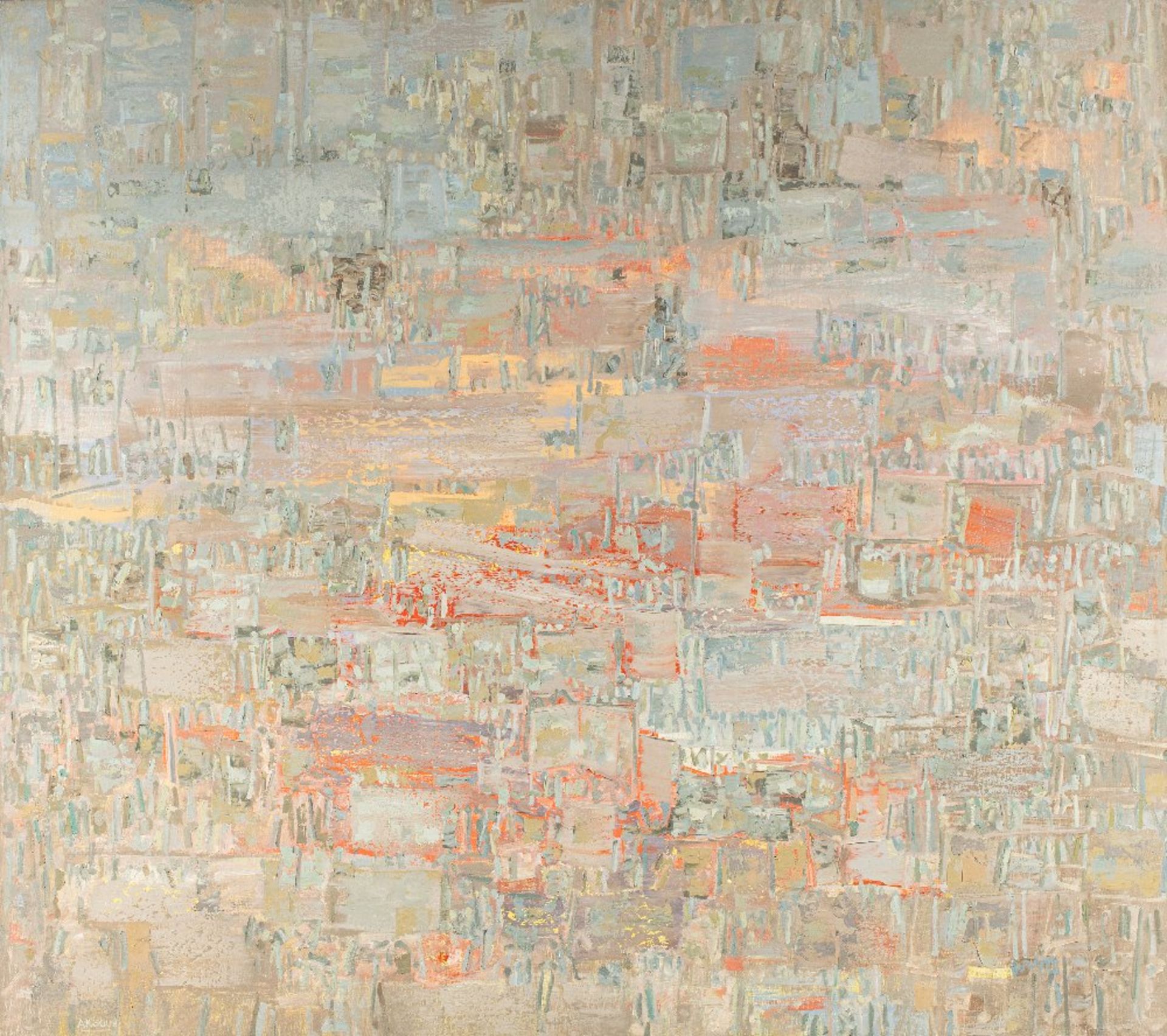Mohamed AKSOUH (Alger, 1934)Sans titre, 2003Huile sur toile signée en bas à gauche 120 x 135 cm