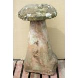 An antique sandstone Staddle Stone 3ft 4in H x 1ft 10in D