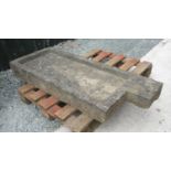 An antique stone Sink with square extended end 4ft 5in W x 1ft 9in D x 6in H