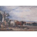 HENRY BRITTON WILLIS (1810-1884). Plough-time, signed 'H. Britton Willis' (lower right),