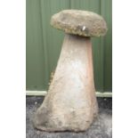 An antique sandstone Staddle Stone 3ft 8in H x 1ft 6in D