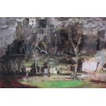 JOHN PIPER CH. (1903-1992). Ludlow Castle, (Levinson 213), screenprint in colours, numbered 85/100