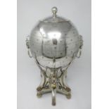 A Regency Sheffield plated Samovar with reeded and flower head decoration, lion mask and ring