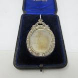 A George V silver Montrose Academy Art Medal, Edinburgh 1910, in case