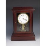 A Eureka electric Mantel Clock No.9061, Patent No.14614 1906 in mahogany case 15in H x 11in W