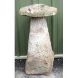 An antique sandstone Staddle Stone 3ft 6in H x 1ft 10in D