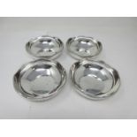 Four George V silver circular Bowls with shaped beaded rims, Sheffield 1925, 522gms