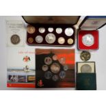 A set of Queen Elizabeth II 'Crowned 2nd June 1953' Coins, cased, a set of Isle of Man 2004 designed