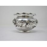 A Chinese silver Bowl with relief dragon design bearing inscription, four character mark to base 3