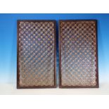 A pair of Eastern carved, pierced and gilded Wooden Panels, 22 x 12 1/2 in