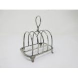 A Victorian silver five bar Toastrack, London 1894