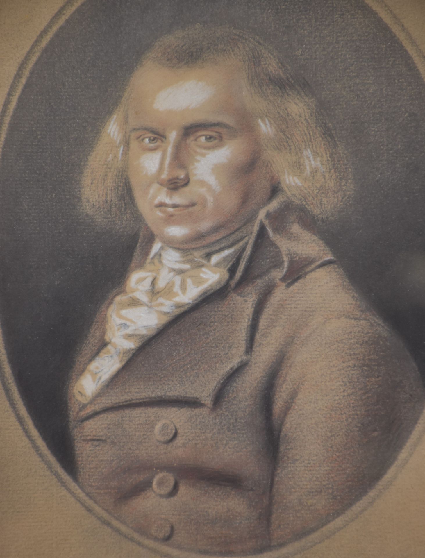 Presumed portrait of Julien Auguste Delbruyère. Pastel. Dimensions : 26 x 19 cm. - Bild 3 aus 5