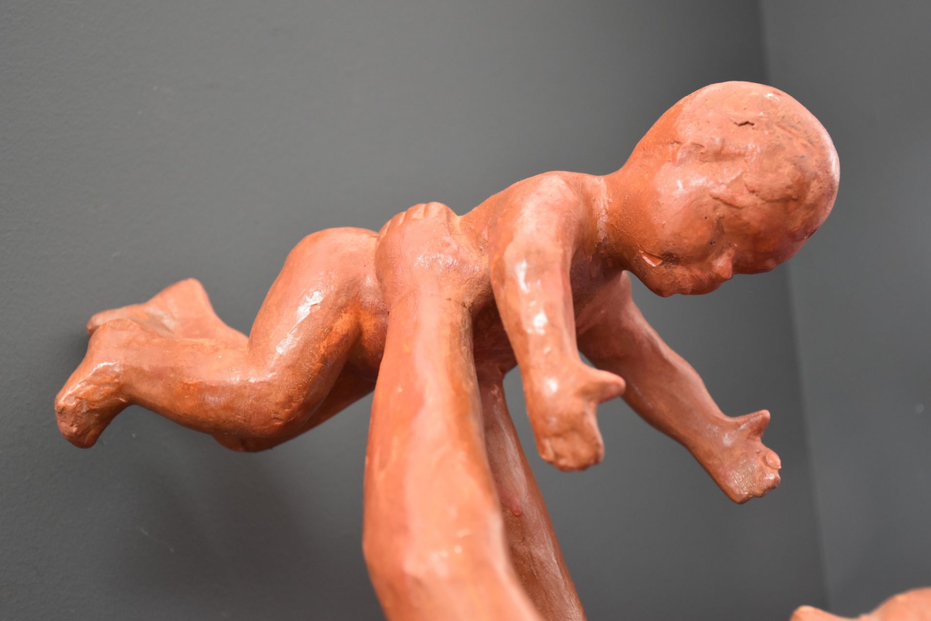 Paul SERSTE (1910-2000). Important terracotta, mother and child. Height : 80 cm. - Bild 2 aus 8