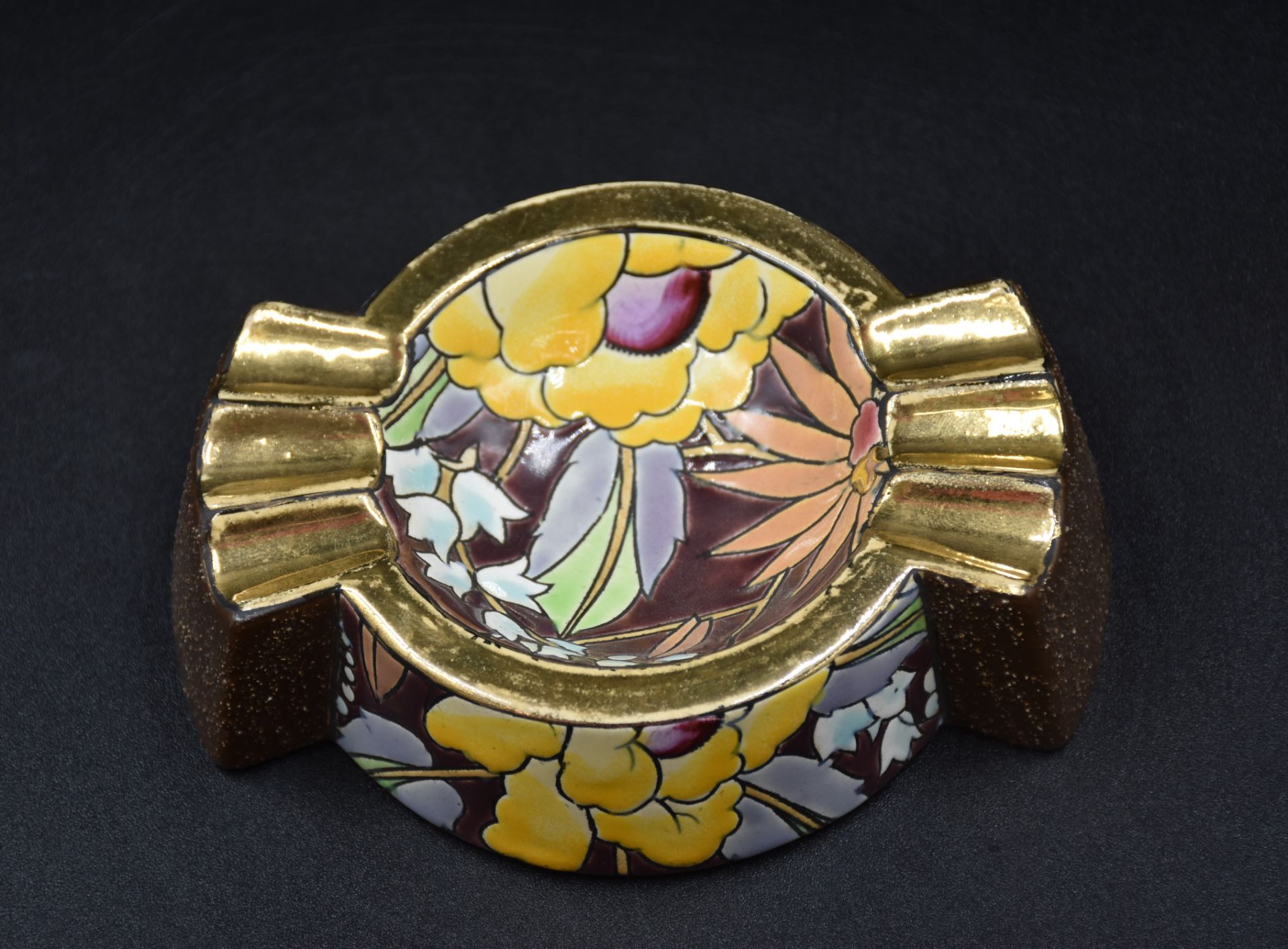 Ashtray art deco Boch Keramis. Raymond Chevallier period.