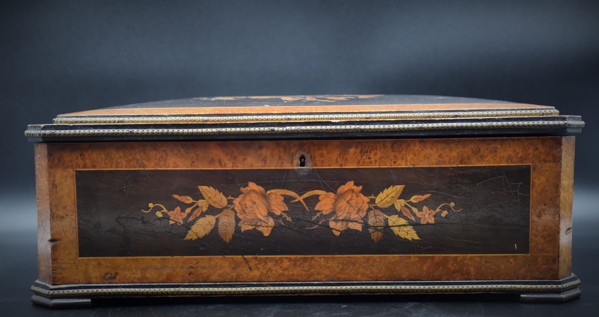 Napoleon III marquetry jewelry box. Height : 15 cm. Dimensions : 40 x 24 cm. - Bild 2 aus 4