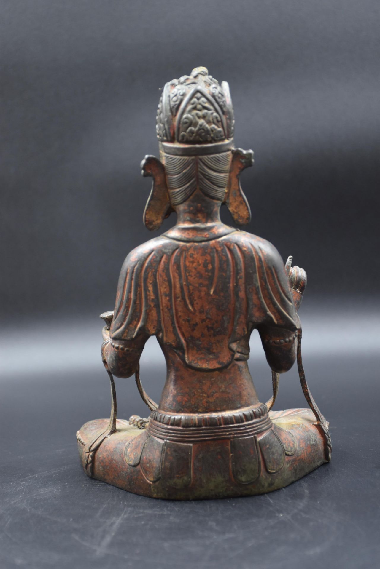 Tibet. Bronze Buddha end of the XIXth century. Height : 23,5 cm. - Bild 2 aus 4