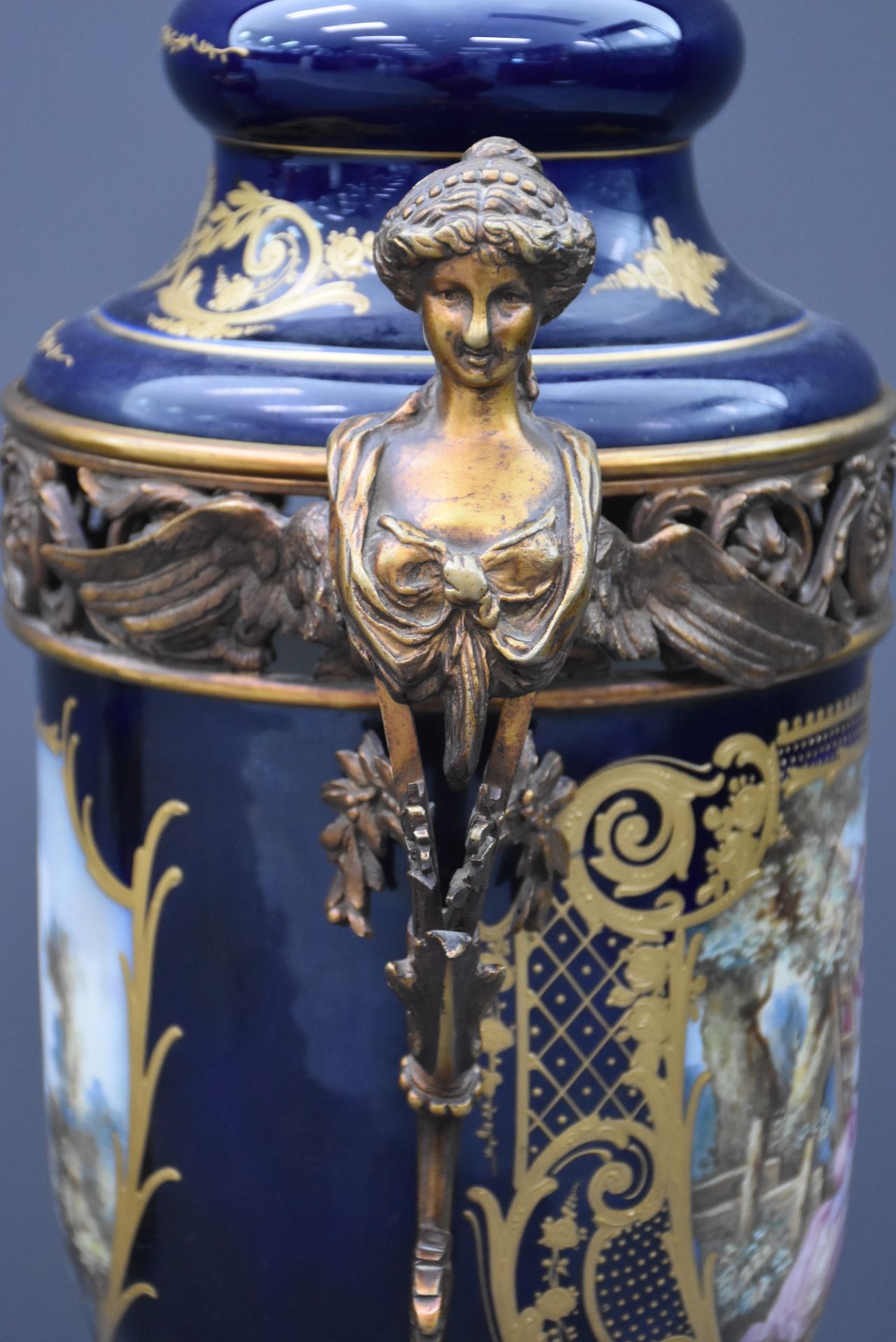 Impressive French porcelain set in the Sèvres style richly decorated with bronzes. In the Napoleon I - Image 14 of 27