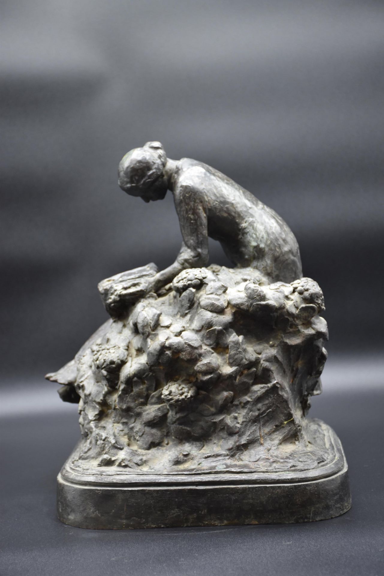 Henri Louis BOUCHARD (1875-1960). The pig breeder. Lost wax bronze. Stamp of the founder. Ht : 35 cm - Bild 5 aus 8