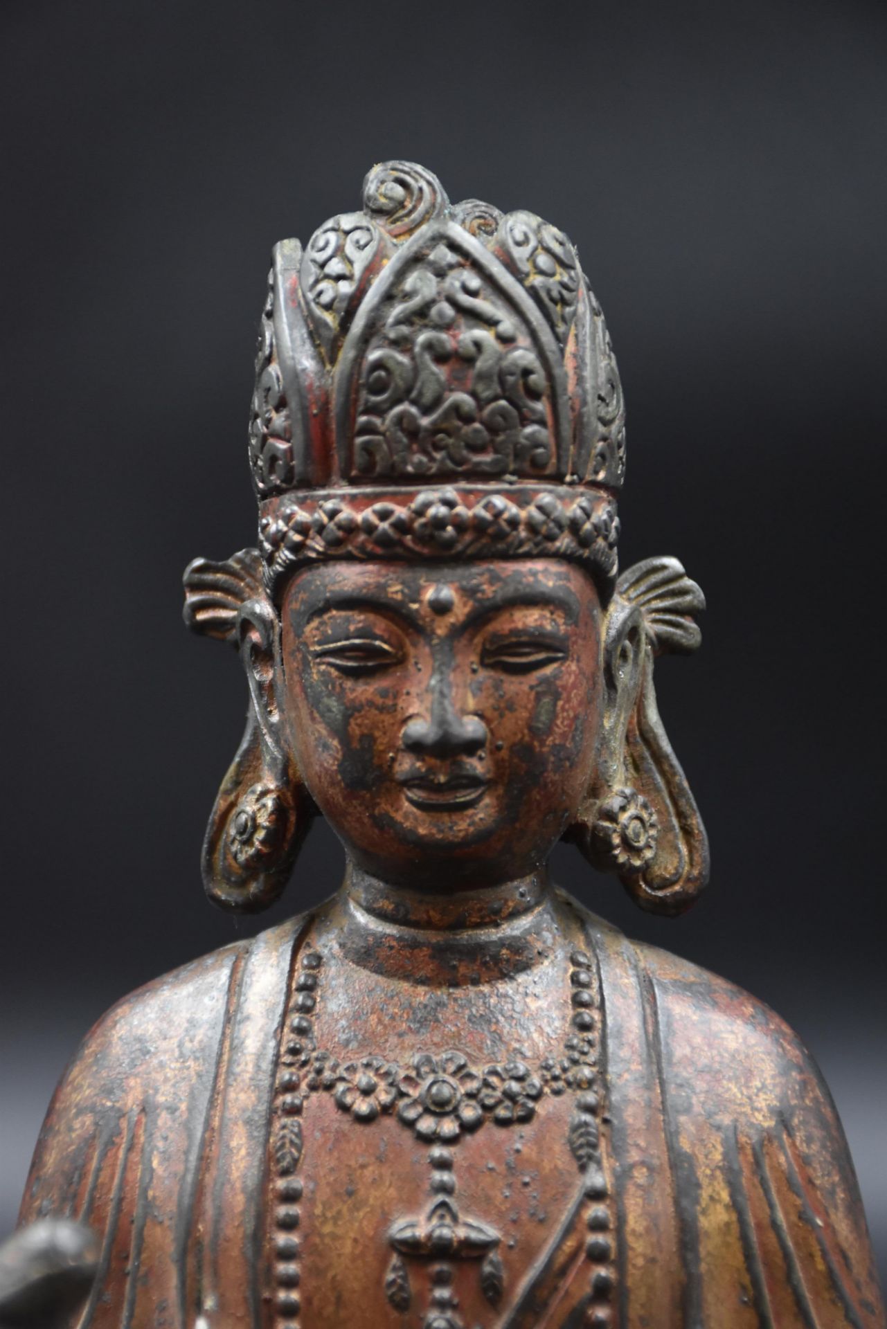 Tibet. Bronze Buddha end of the XIXth century. Height : 23,5 cm. - Bild 3 aus 4