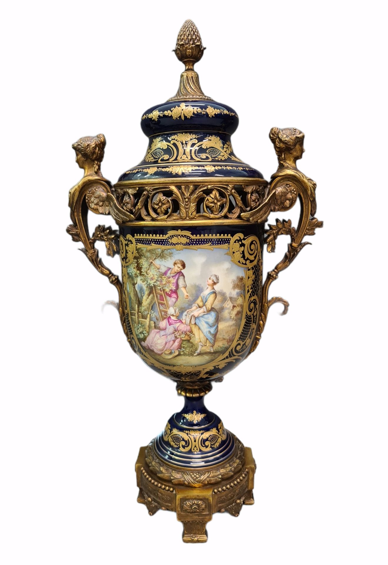 Impressive French porcelain set in the Sèvres style richly decorated with bronzes. In the Napoleon I - Image 3 of 27