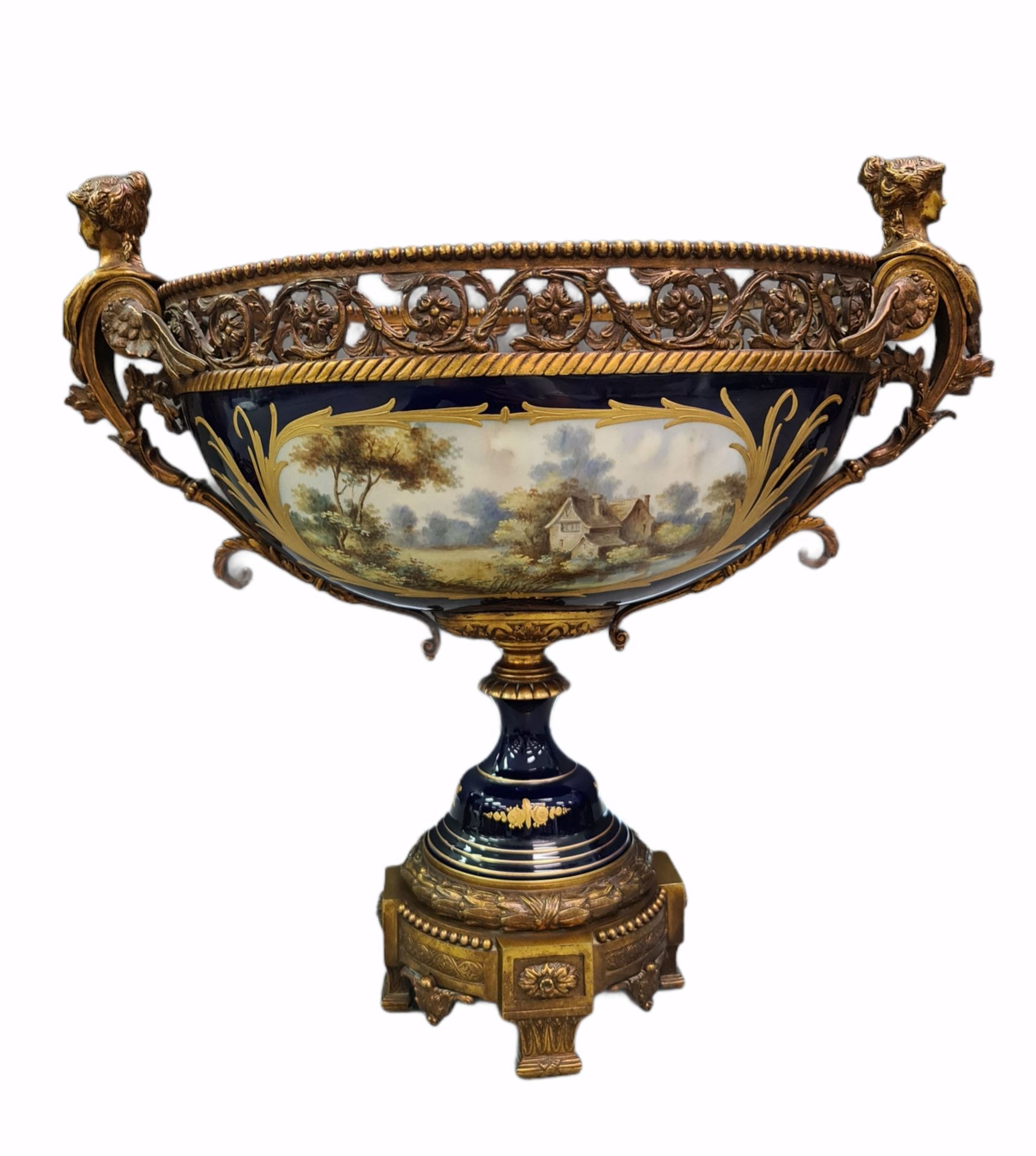 Impressive French porcelain set in the Sèvres style richly decorated with bronzes. In the Napoleon I - Image 8 of 27