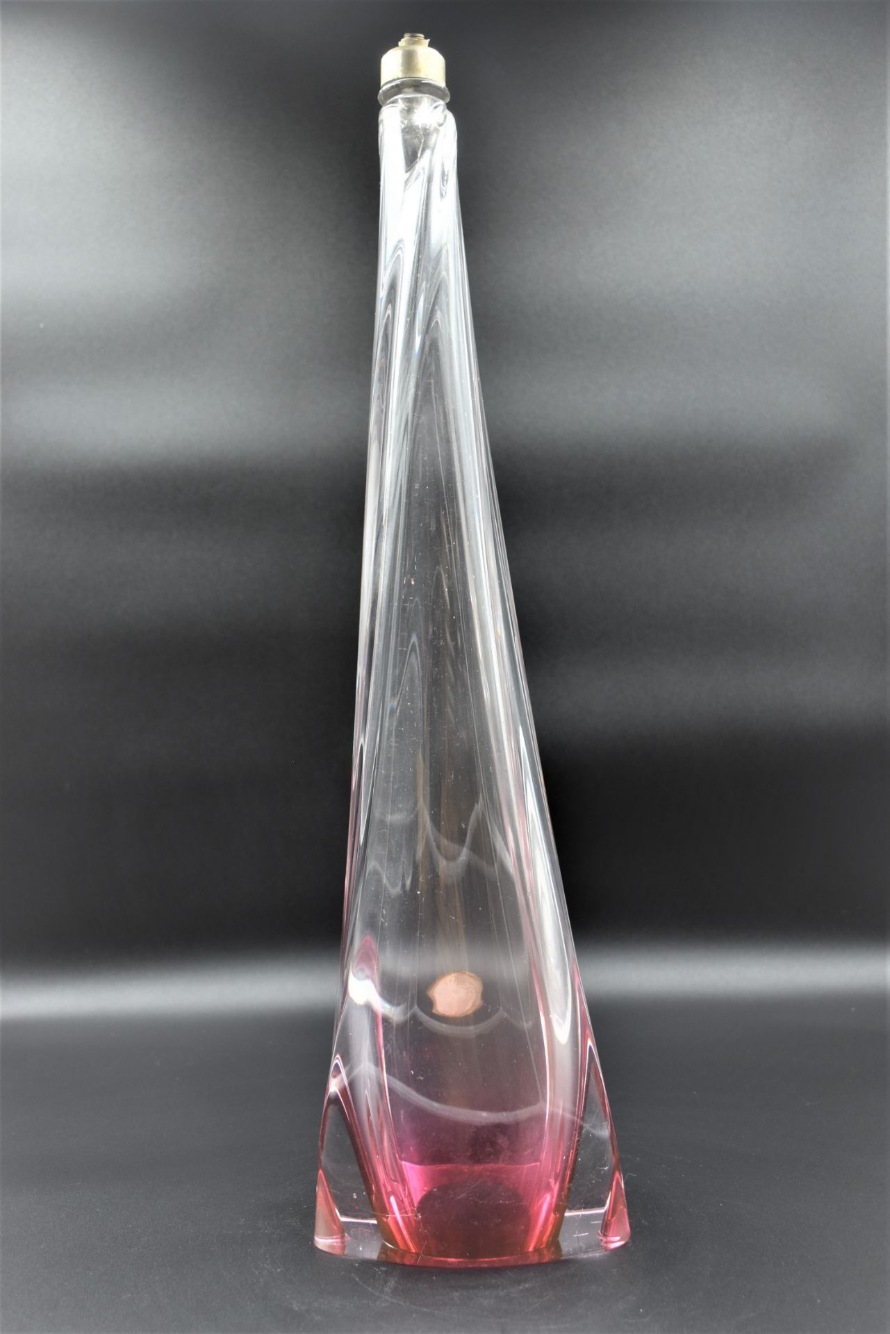 Lamp stand in Val Saint Lambert crystal Ht: 57 cm. - Image 3 of 4