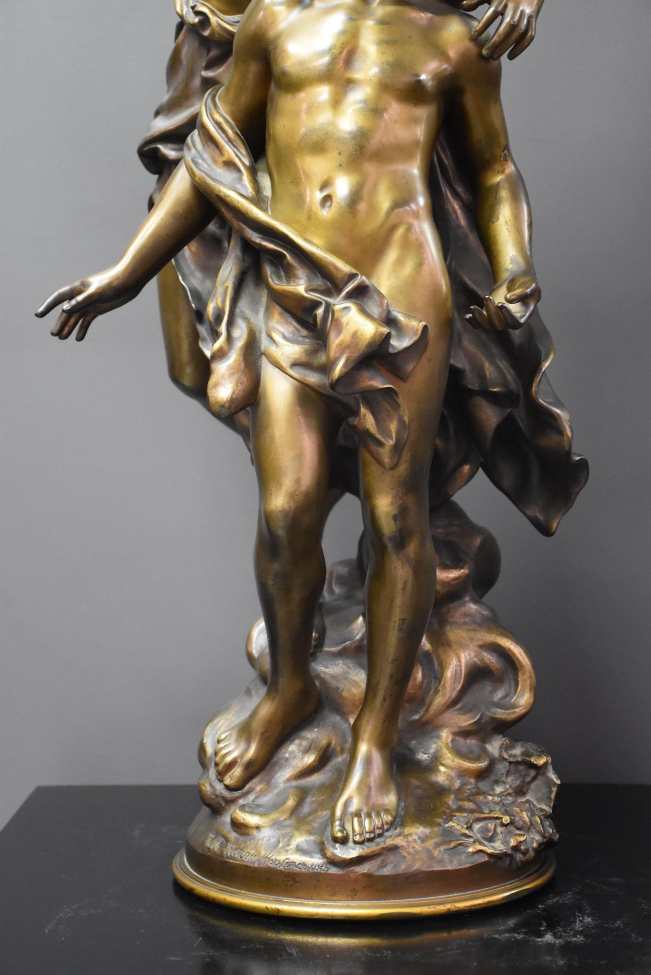 Mathurin MOREAU (1822-1912). Imposing allegorical bronze with medal patina. Mention "Hors concours". - Image 4 of 4