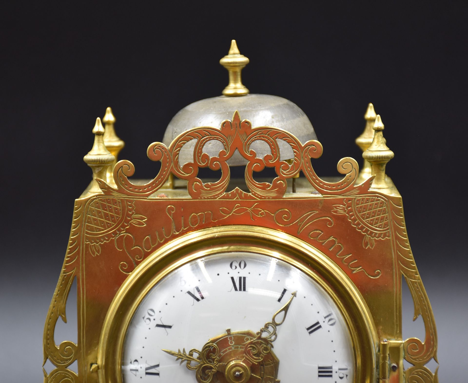 Small capucine clock XVIIIth century. Beaulion in Namur. Height : 23 cm. - Image 3 of 5