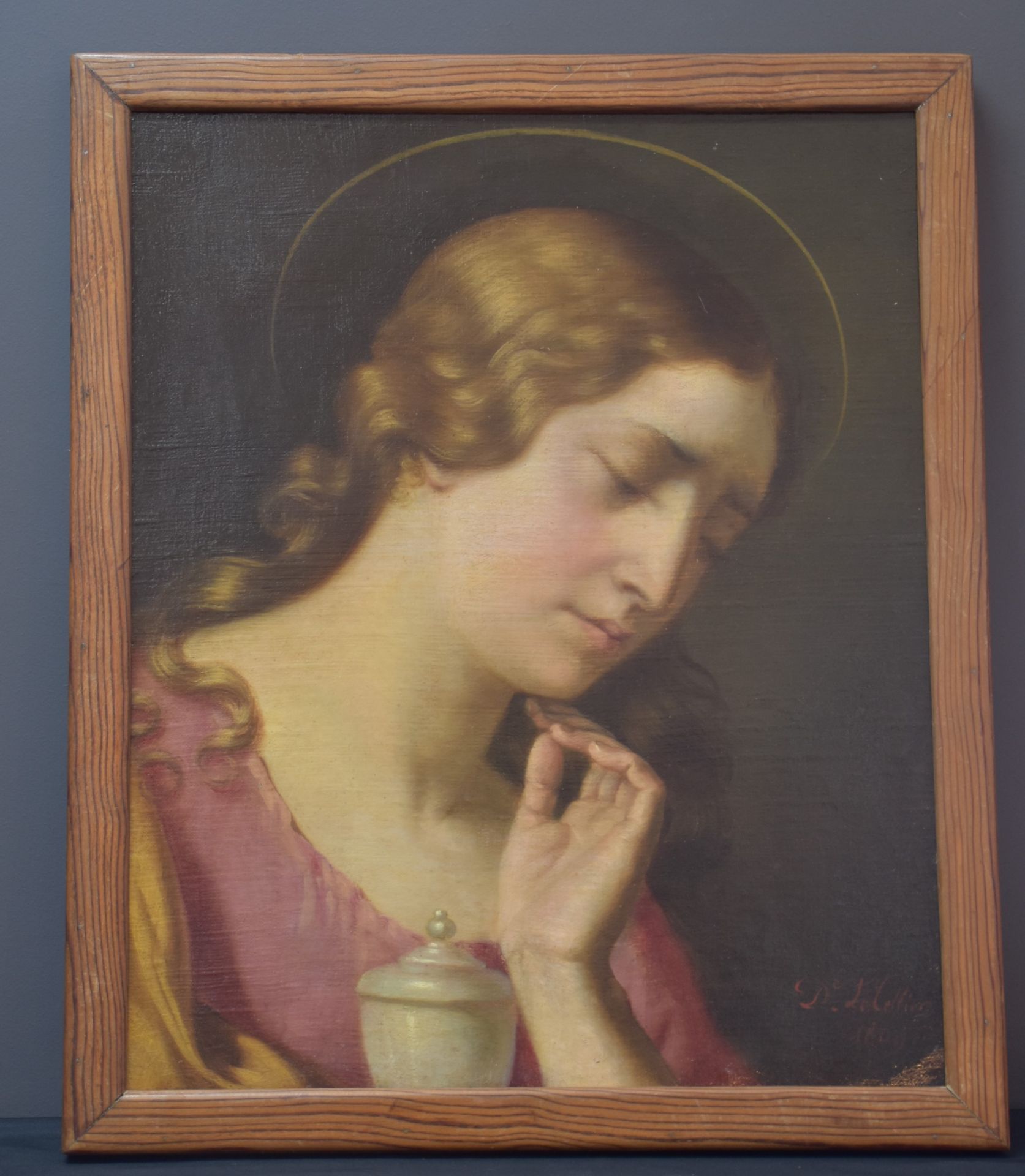 Désiré Joseph François LETELLIER (1809-1887) Mary Magdalene. Oil on canvas dated 1869. Dimensions: