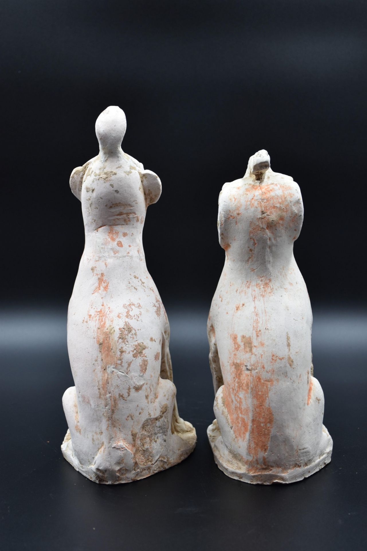 Two earthenware statues, Tang Dynasty (618-907), with thermoluminescence certificate and certificate - Bild 4 aus 5