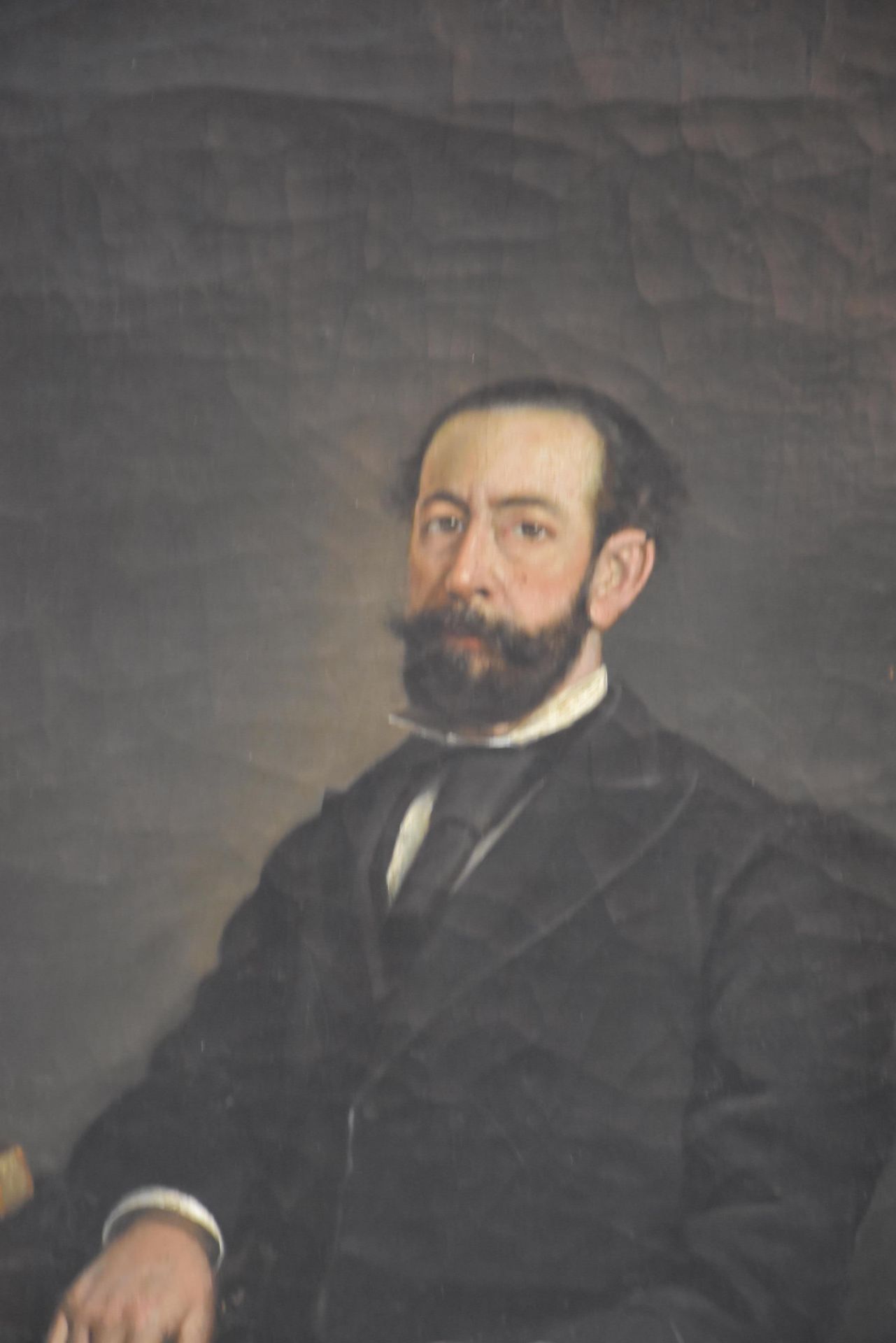 Josefa MURILLO Y BRAVO DE VELA (1810-1870). Portrait of a man of good society. Oil on canvas. - Image 3 of 4