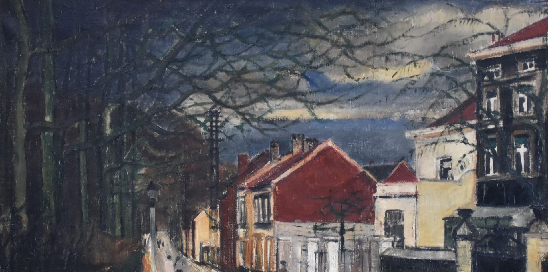 Paul DELVAUX (1897-1994). "Chaussée de Tervuren in Auderghem". Oil on canvas. - Image 3 of 6