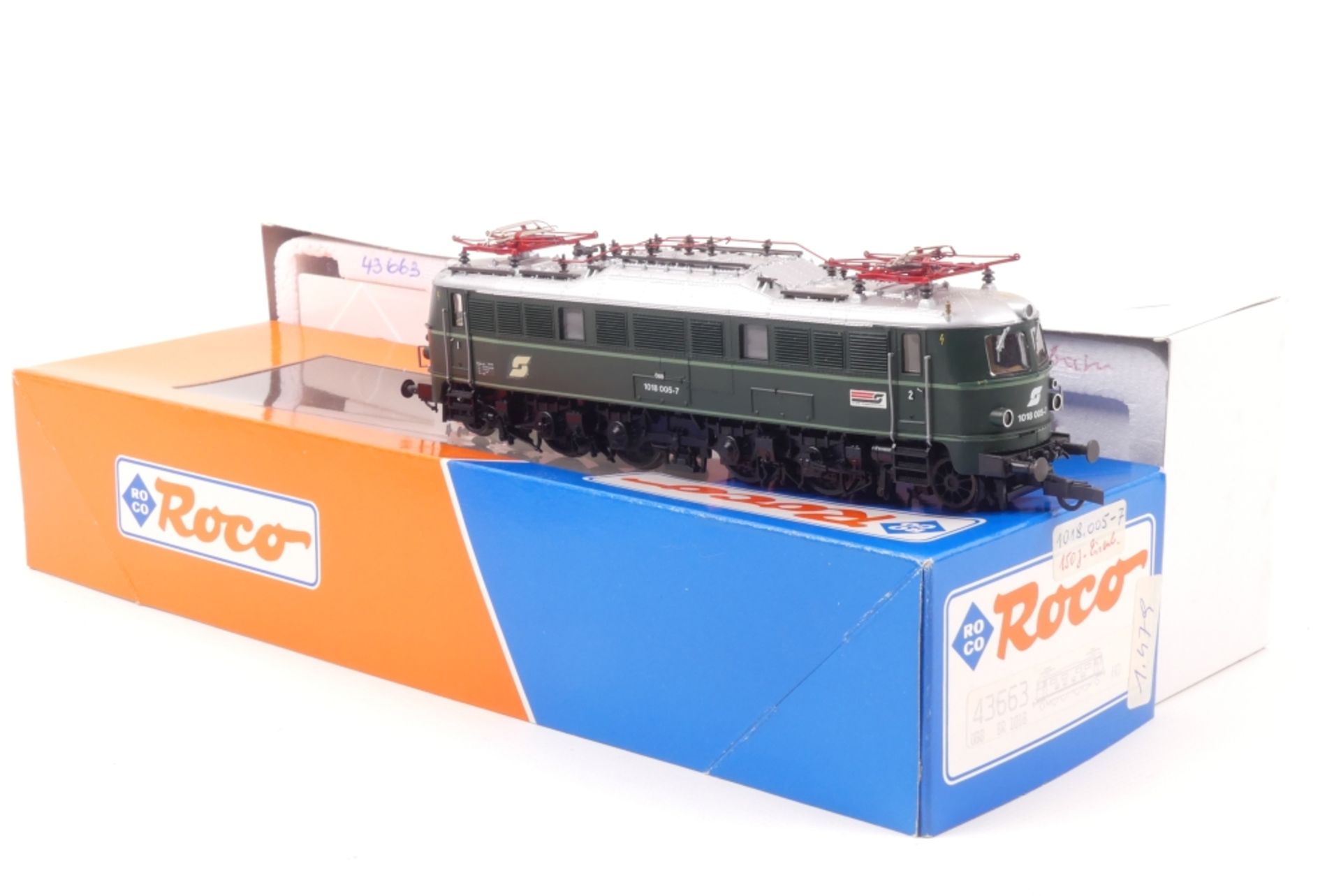 Roco 43663Roco 43663, ÖBB E-Lok 1018 005-7, grün, 150 Jahre Eisenbahn, sehr gut erha