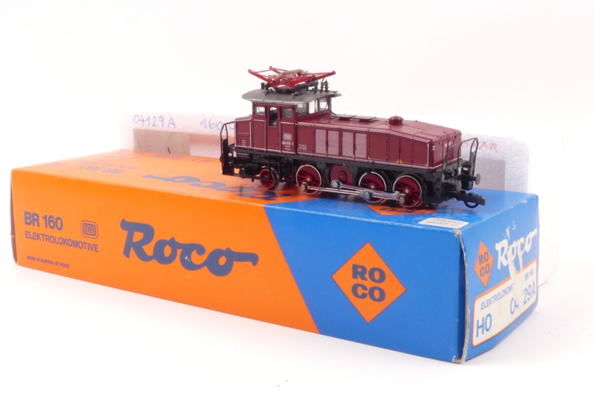 Roco 04129ARoco 04129A, DB E-Lok 160 012-1, rot, sehr gut erhalten, Kleinteile beilieg