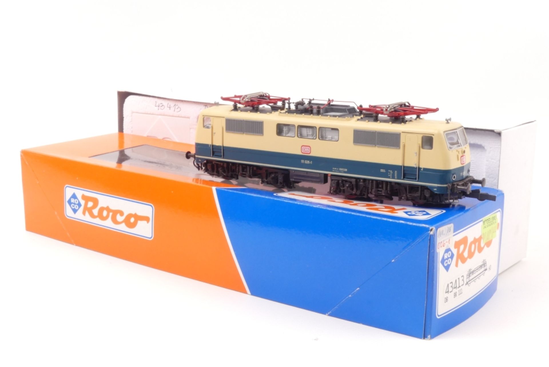Roco 43413Roco 43413, DB E-Lok 111 026-1, blau/beige, sehr gut erhalten, Kleinteile be