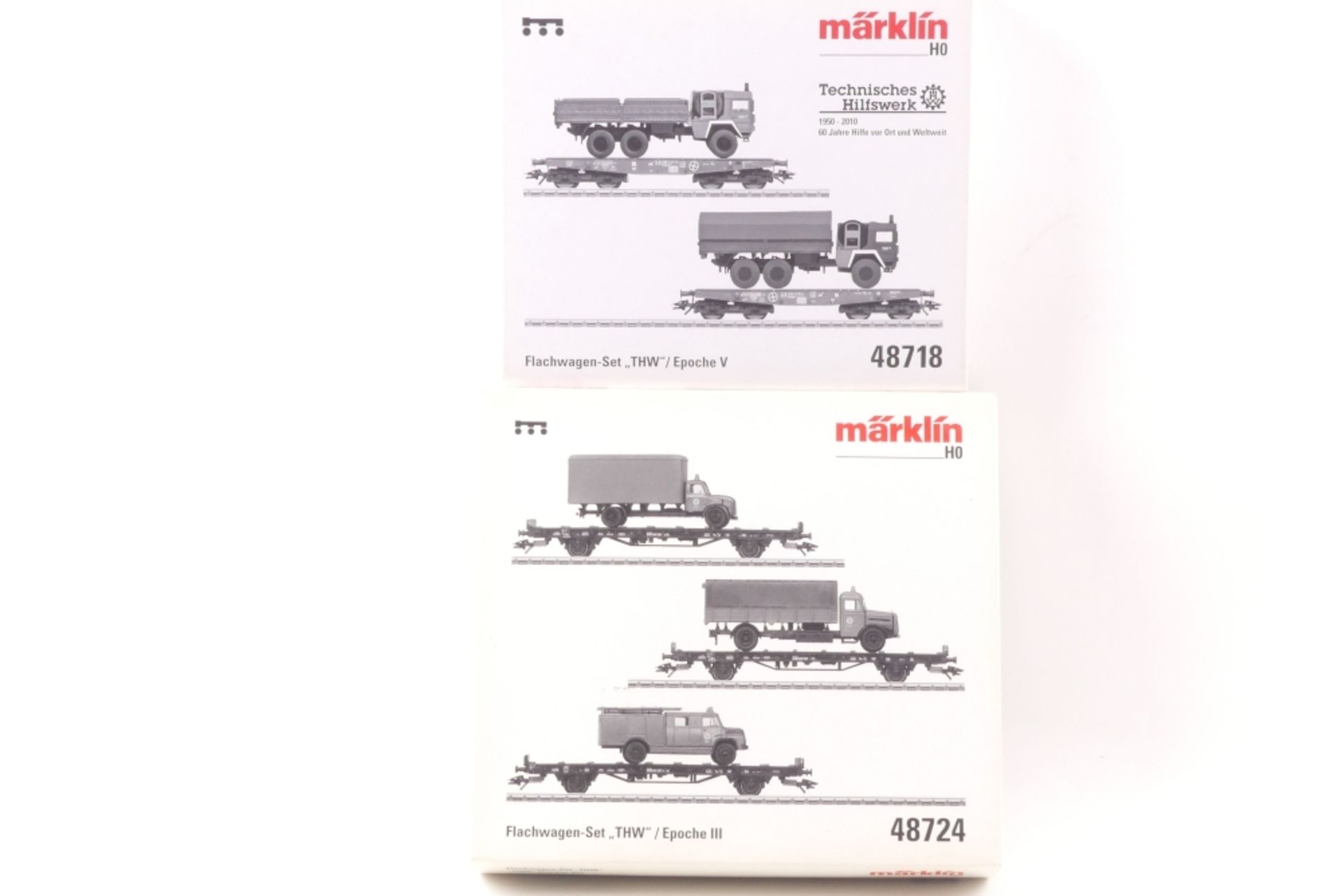 Märklin zwei Flachwagen-SetsMärklin zwei Flachwagen-Sets, 48724, 48718, sehr gut erh