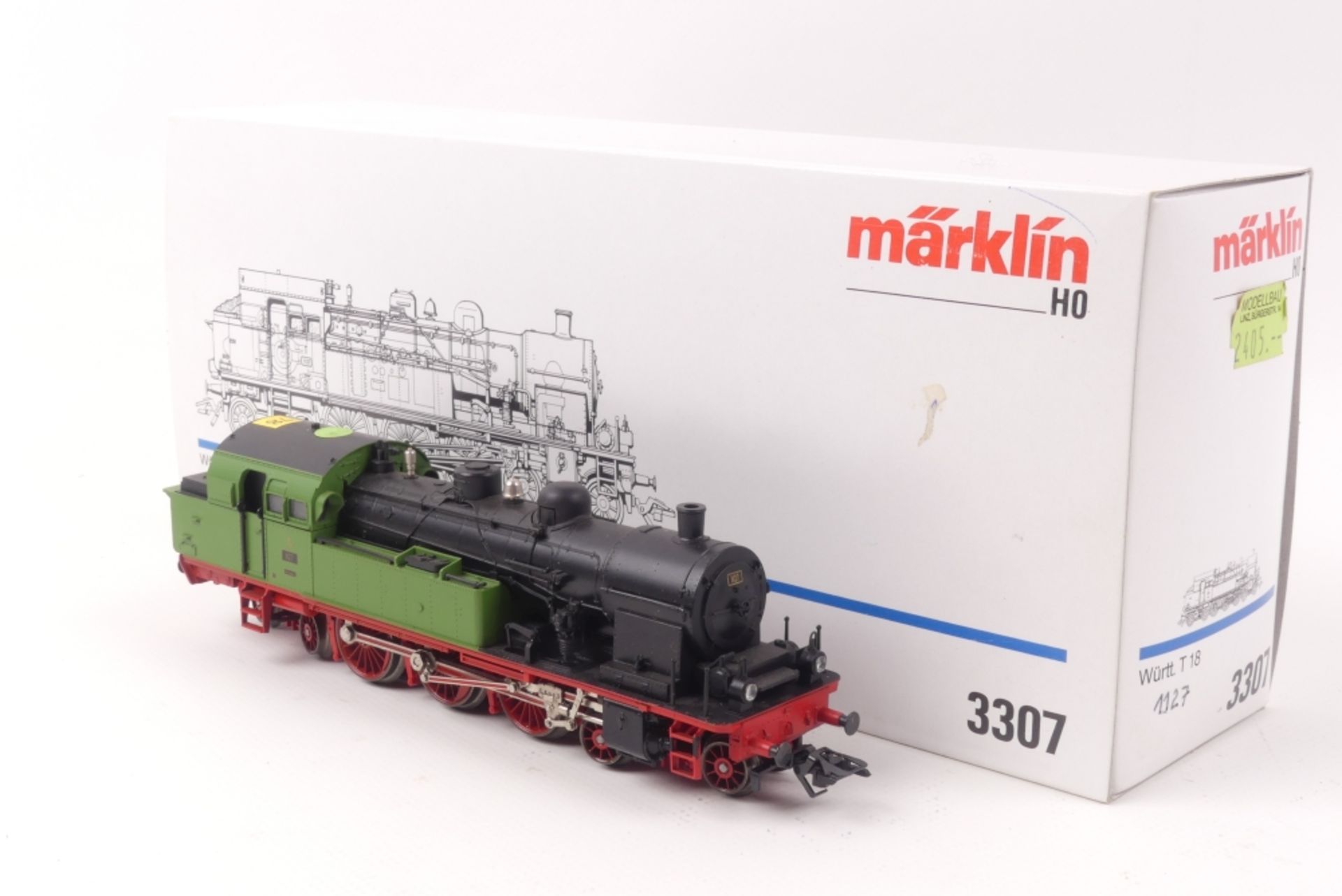 Märklin 3307Märklin 3307, württ. Tenderlok T 18 "1127", analog, beklebt, sonst sehr