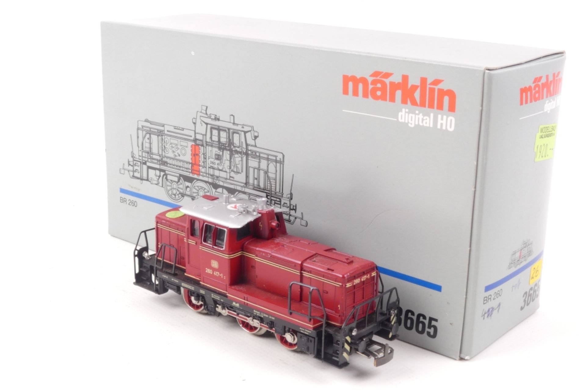 Märklin 3665Märklin 3665, "260 417-1", Diesellok, Digital-Technik, Räder fest, verm