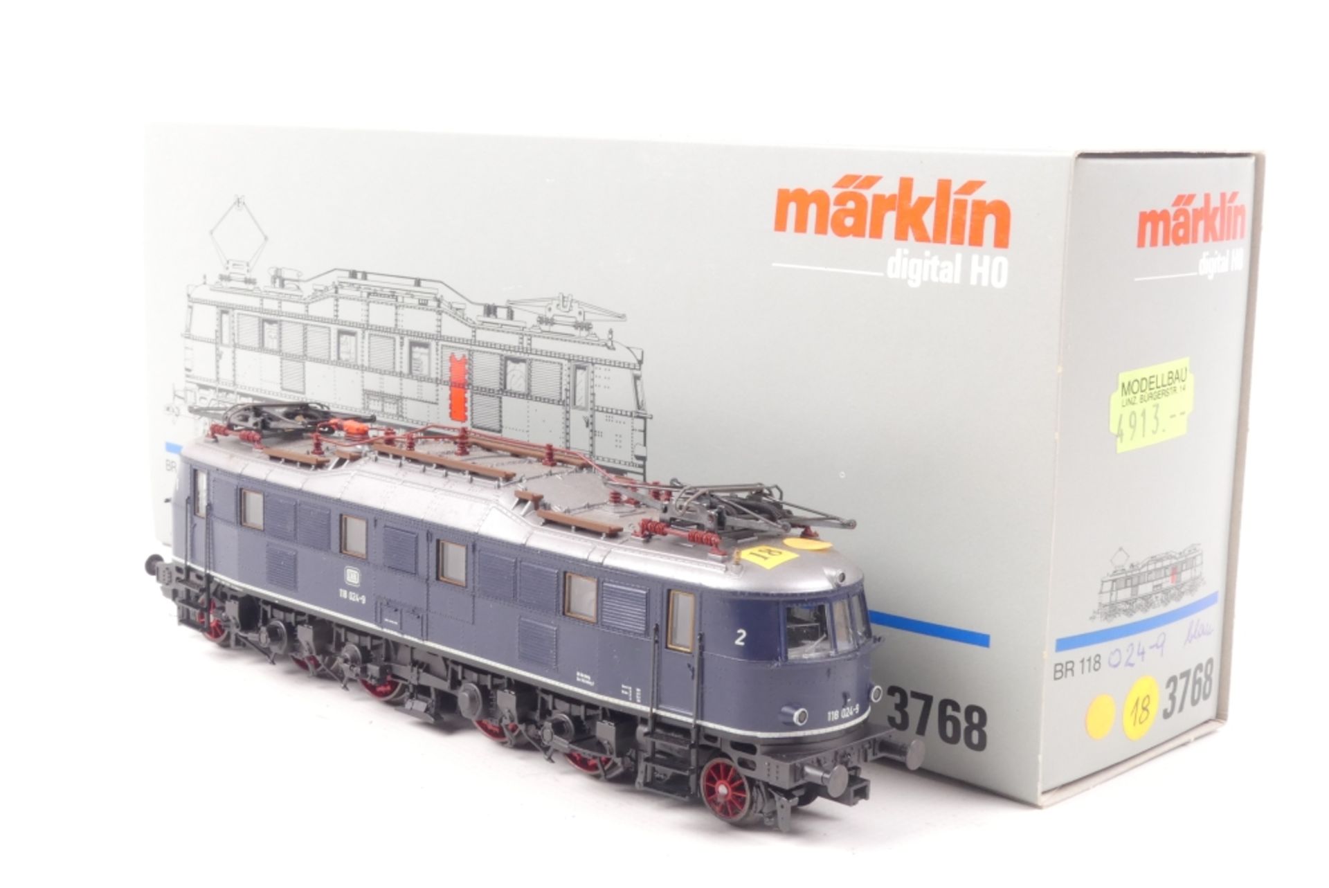 Märklin 3768Märklin 3768, Elektrolok "118 024-9" der DB, fx-Digital-*-Technik, Adres