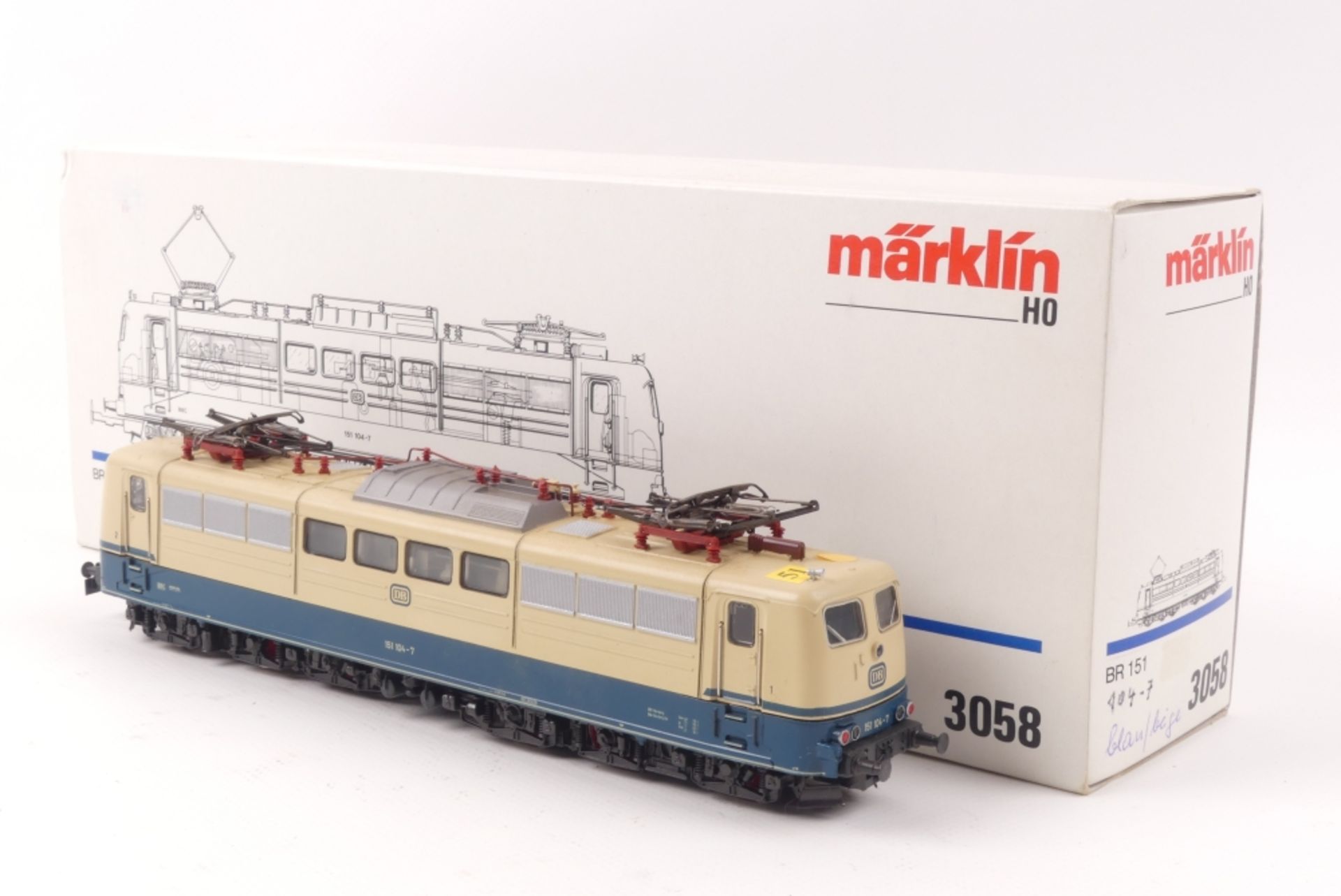 Märklin 3058Märklin 3058, Elektrolok "151 104-7" der DB, analog, aufgesetzte Signalh