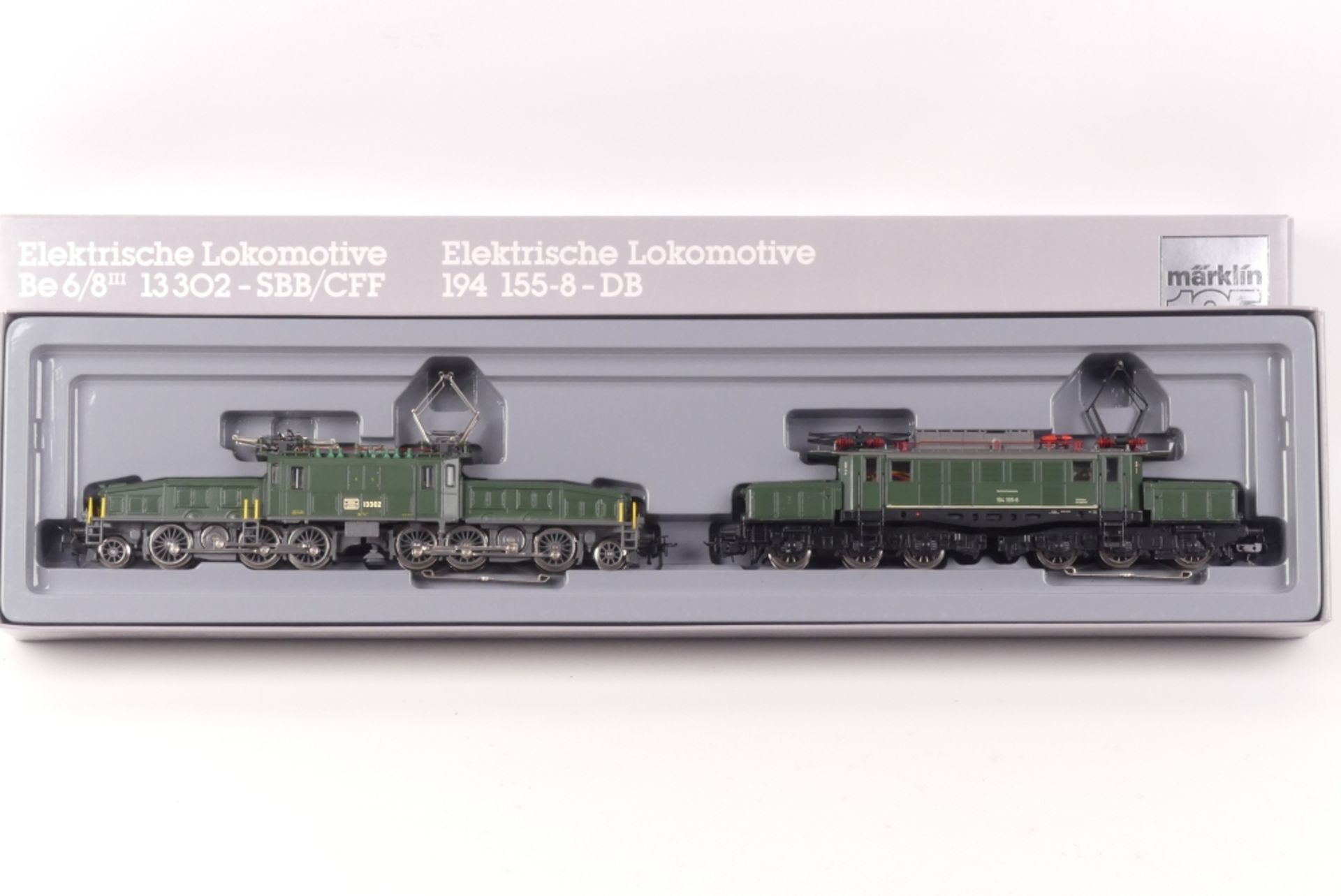 Märklin 3300Märklin 3300, Krokodil-Doppelpackung, analog, "13302" der SBB, "194 155-