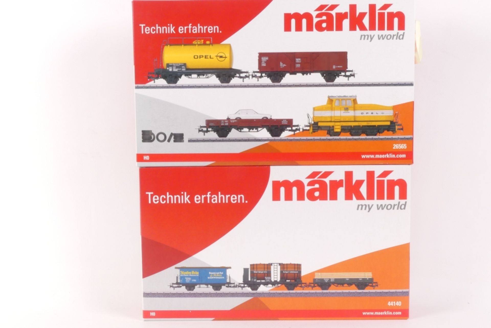 Märklin 26565, 44140Märklin 26565, 44140, Zugpackung "Opel" Diesellok mit 3 Güterwa