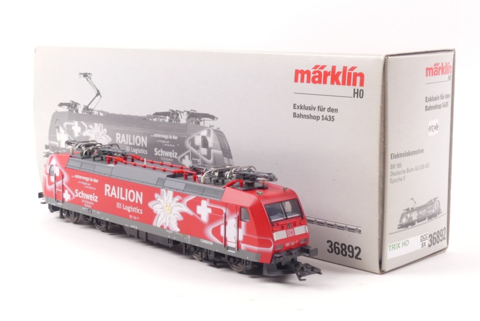 Märklin/Trix 36892Märklin/Trix 36892, `Railion` Elektrolok "185 142-7" der DB, 2L-Gl