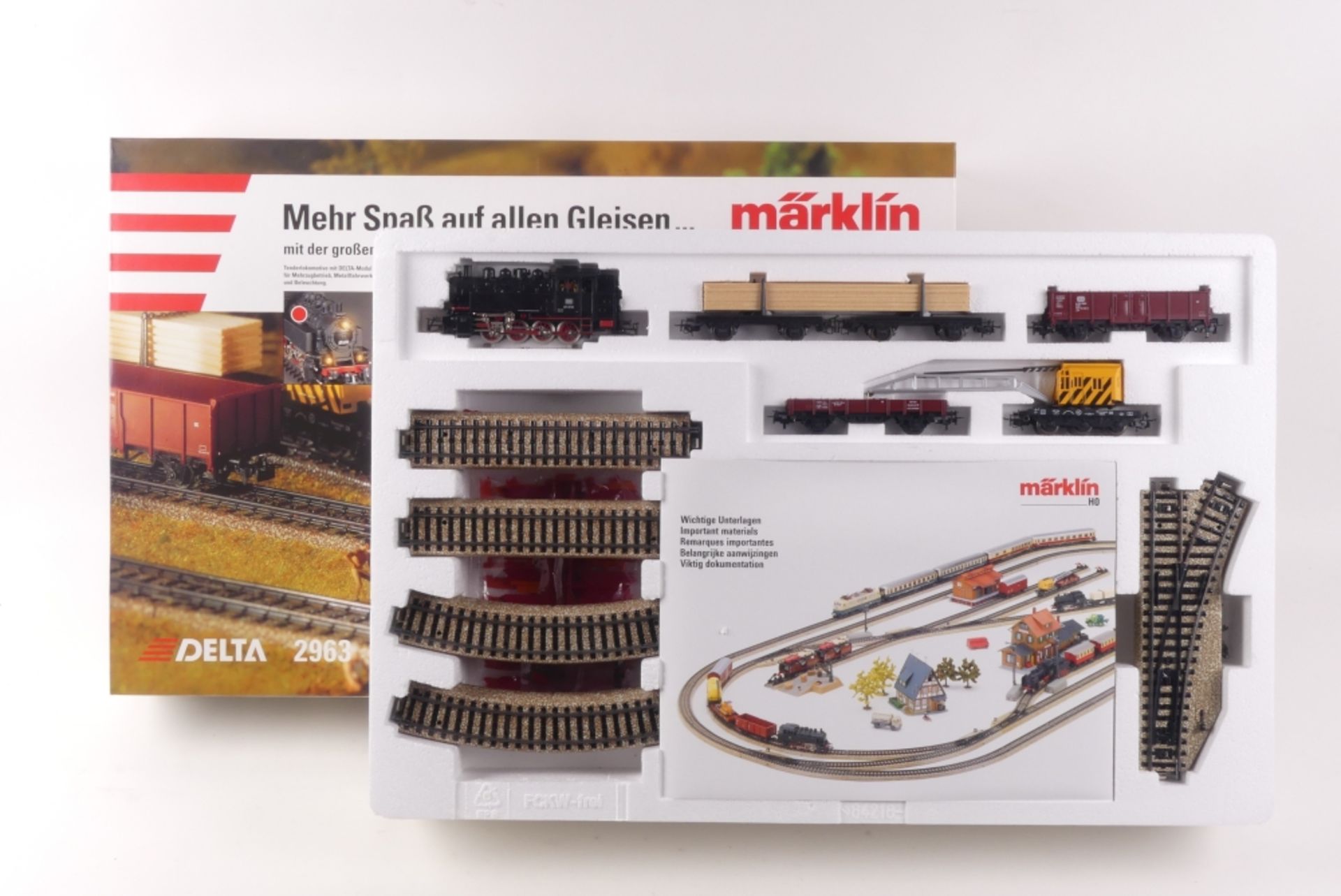 Märklin 2963Märklin 2963, Güterzug-Anfangspackung, Tenderlok "81010", analog, 3 Gü