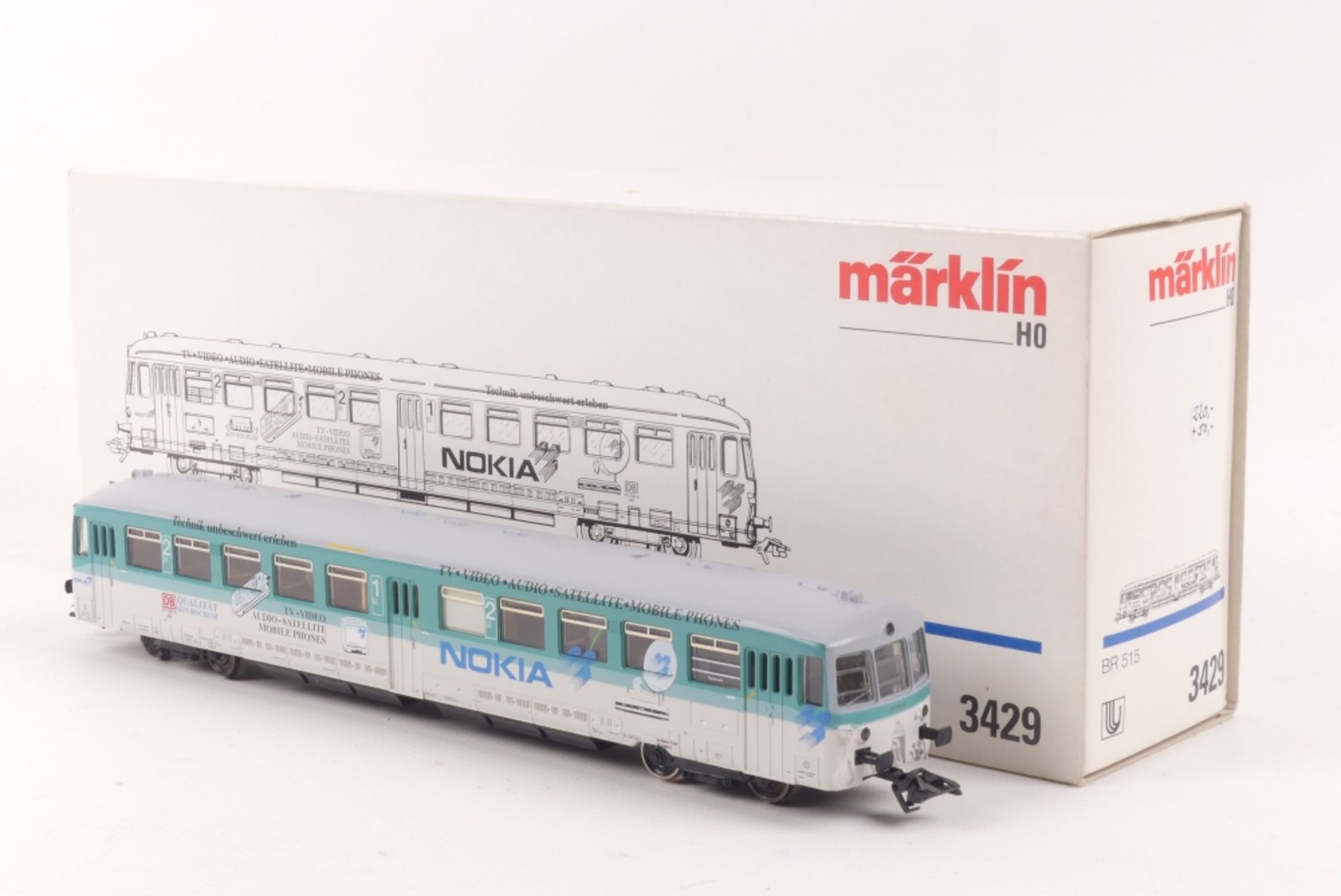 Märklin 3429Märklin 3429, Akkutriebwagen "515 580-9" der DB-AG, "NOKIA"-Werbung, umg