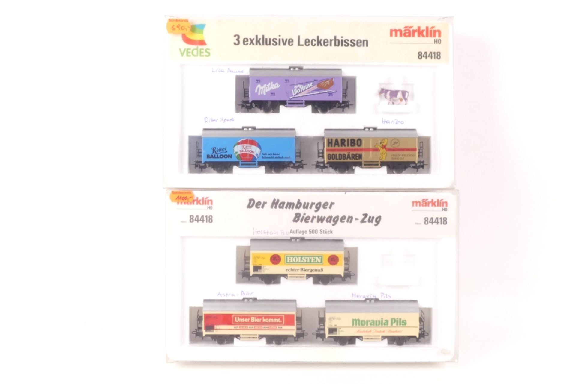 Märklin zwei Wagen-SetsMärklin zwei Wagen-Sets, 84418, "Drei exklusive Leckerbissen"