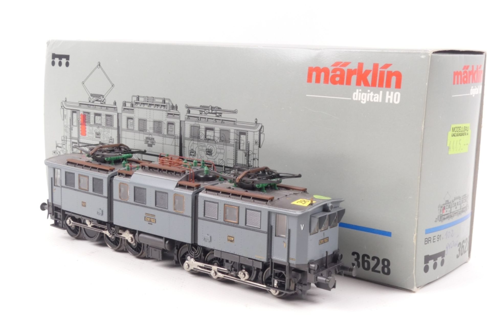 Märklin 3628Märklin 3628, Elektrolok "E 91 102" der DRG, Digital-Technik, beklebt, e