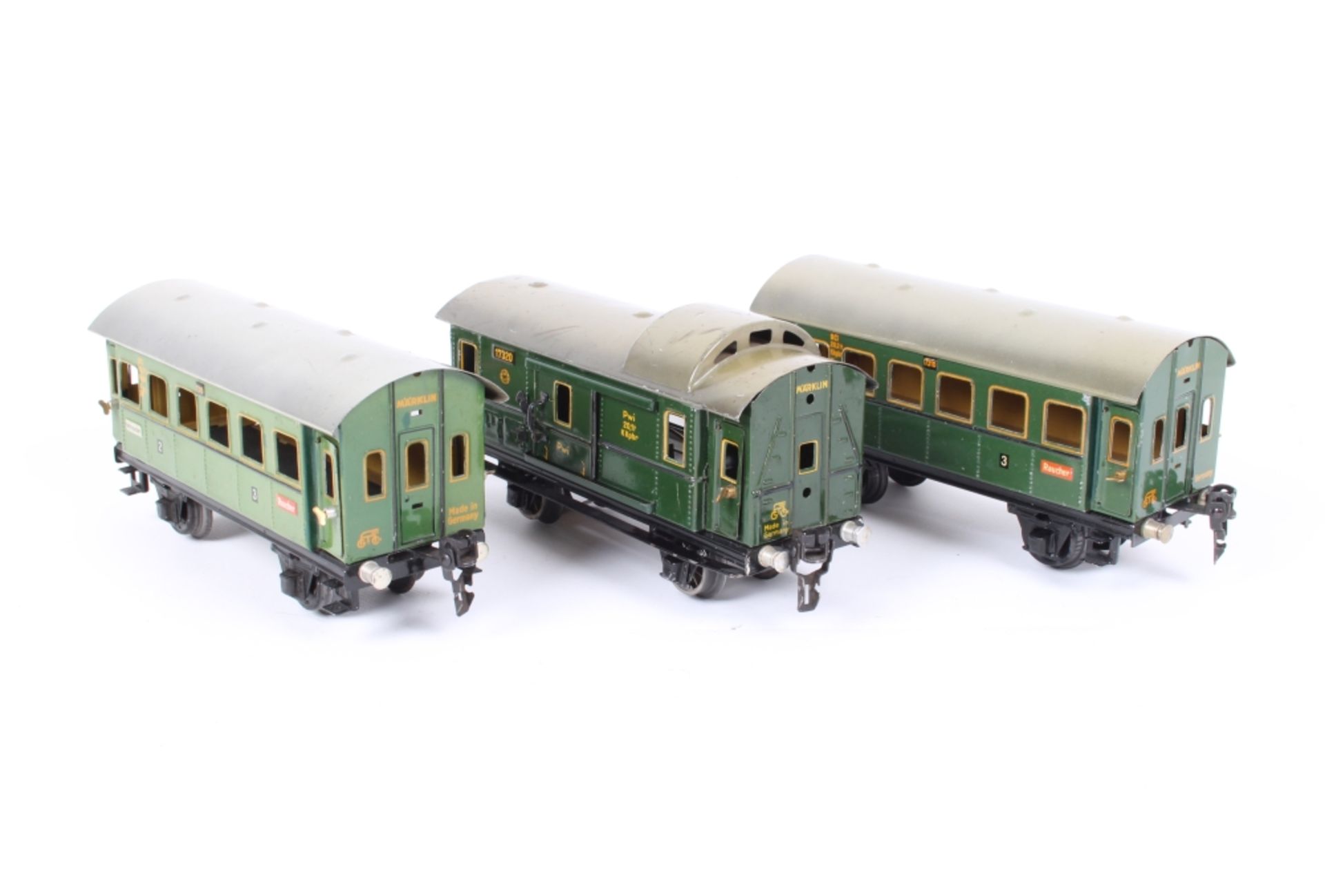 Märklin drei Personenwagen, 17310, 17320, Alters- und Gebrauchsspuren