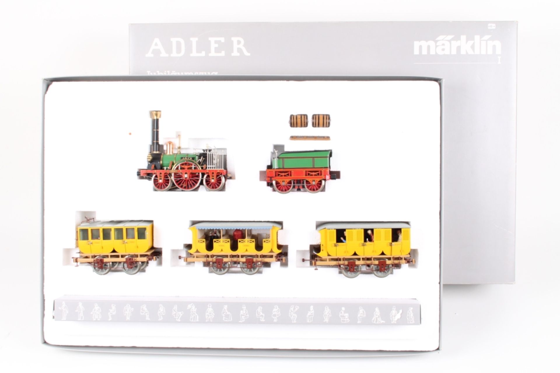 Märklin 5751, "ADLER" Jubiläumszug der DB 1985, einmalige Jubiläumsauflage 1985, Dampflok, drei