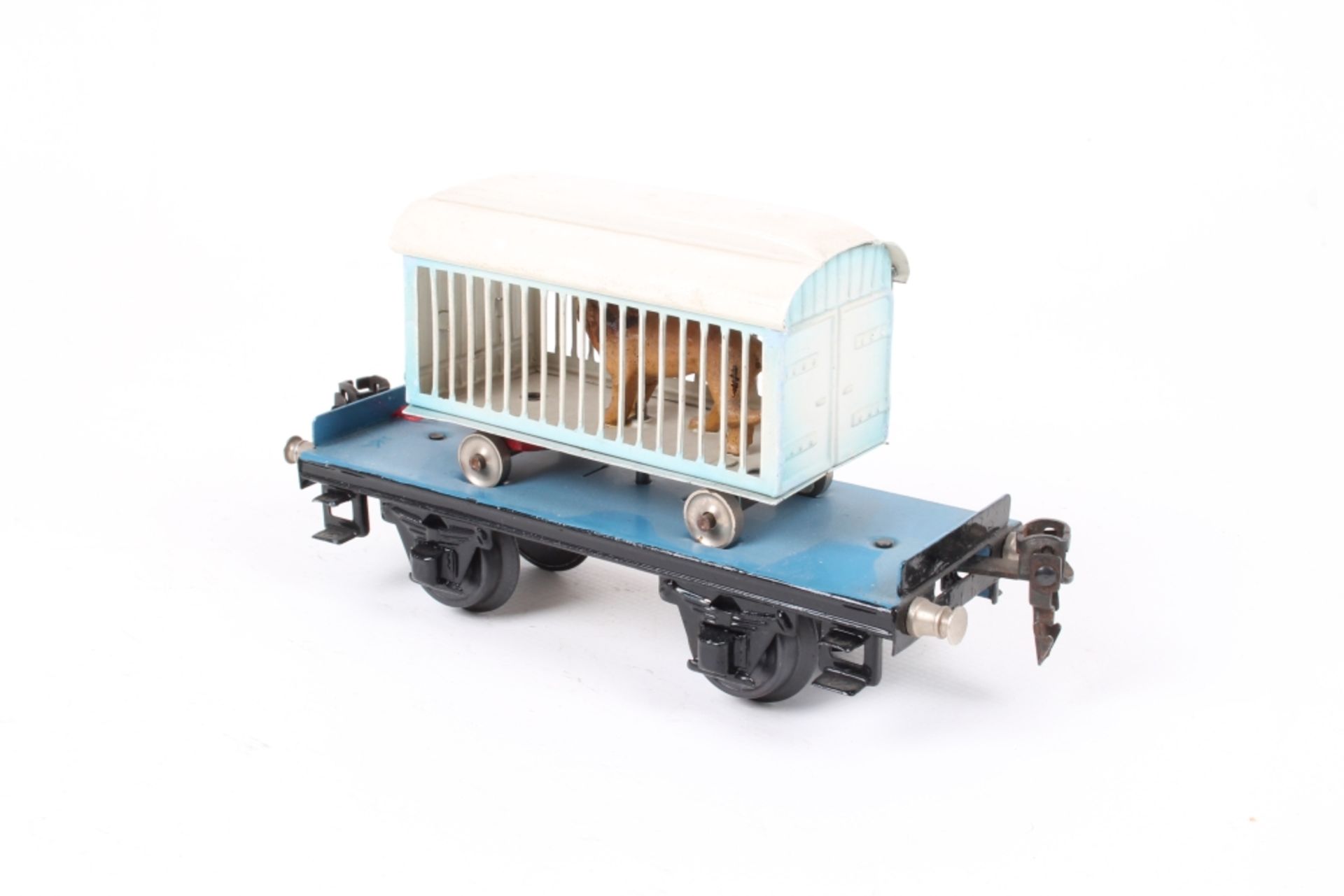 Märklin Tierwagen, 19830 T, Wagen unbeschriftet, originaler Löwe jedoch aufgeklebt, leichte